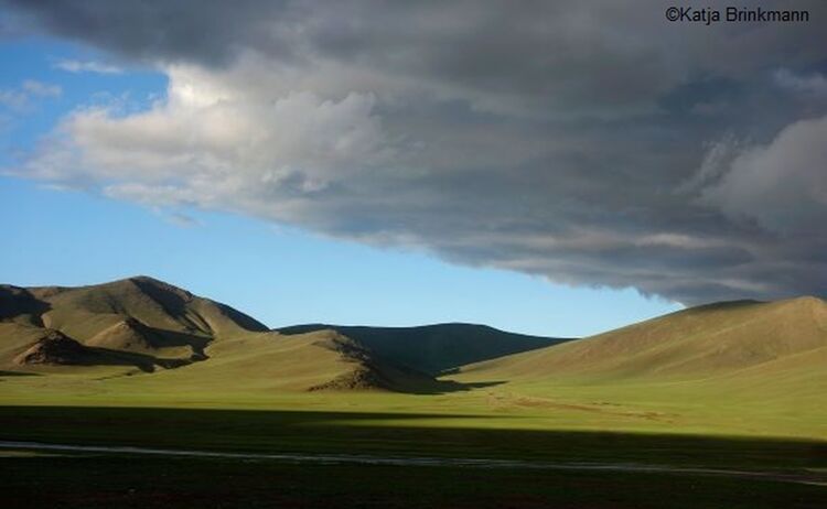 Foto Mongolische Steppe von Katja Brinkmann: Klick öffnet eine vergrößerte Ansicht