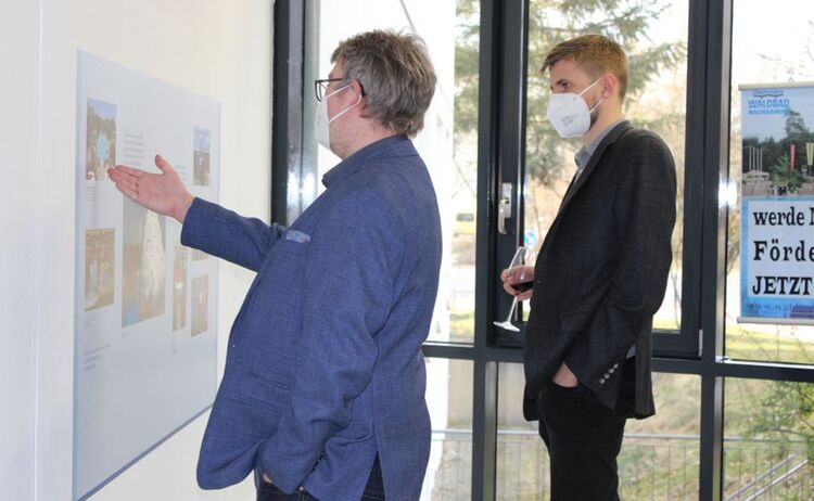 Daniel Baumgartner u Korbinian Engelmann vom Geschichtszentrum und Museum Mühldorf: Zum Vergrößern auf Bild klicken