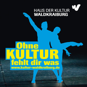 Plakat "Ohne Kultur fehlt dir was", auf dem ein Tänzerpaar ausgeschnitten ist