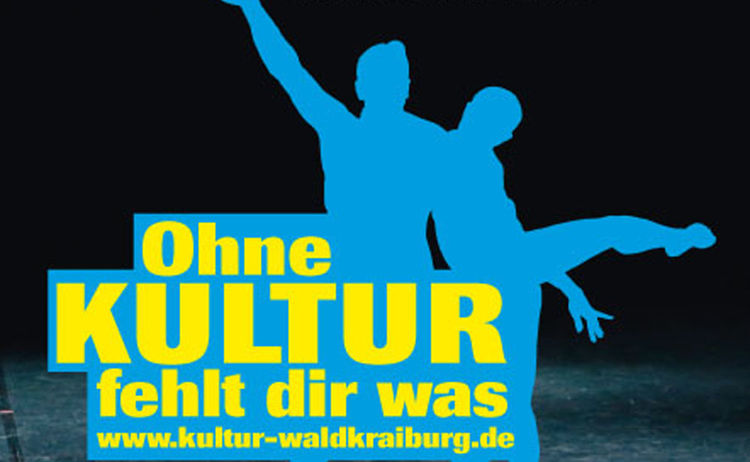 Plakat "Ohne Kultur fehlt dir was", auf dem ein Tänzerpaar ausgeschnitten ist: Klick öffnet eine vergrößerte Ansicht