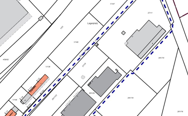 Umgriff Veränderungssperre B-Plan Nr. 143: Zum Vergrößern auf Bild klicken