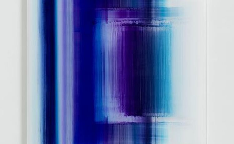 blue violet, Öl hinter Acrylglas, 170 x 145 cm: Klick öffnet eine vergrößerte Ansicht