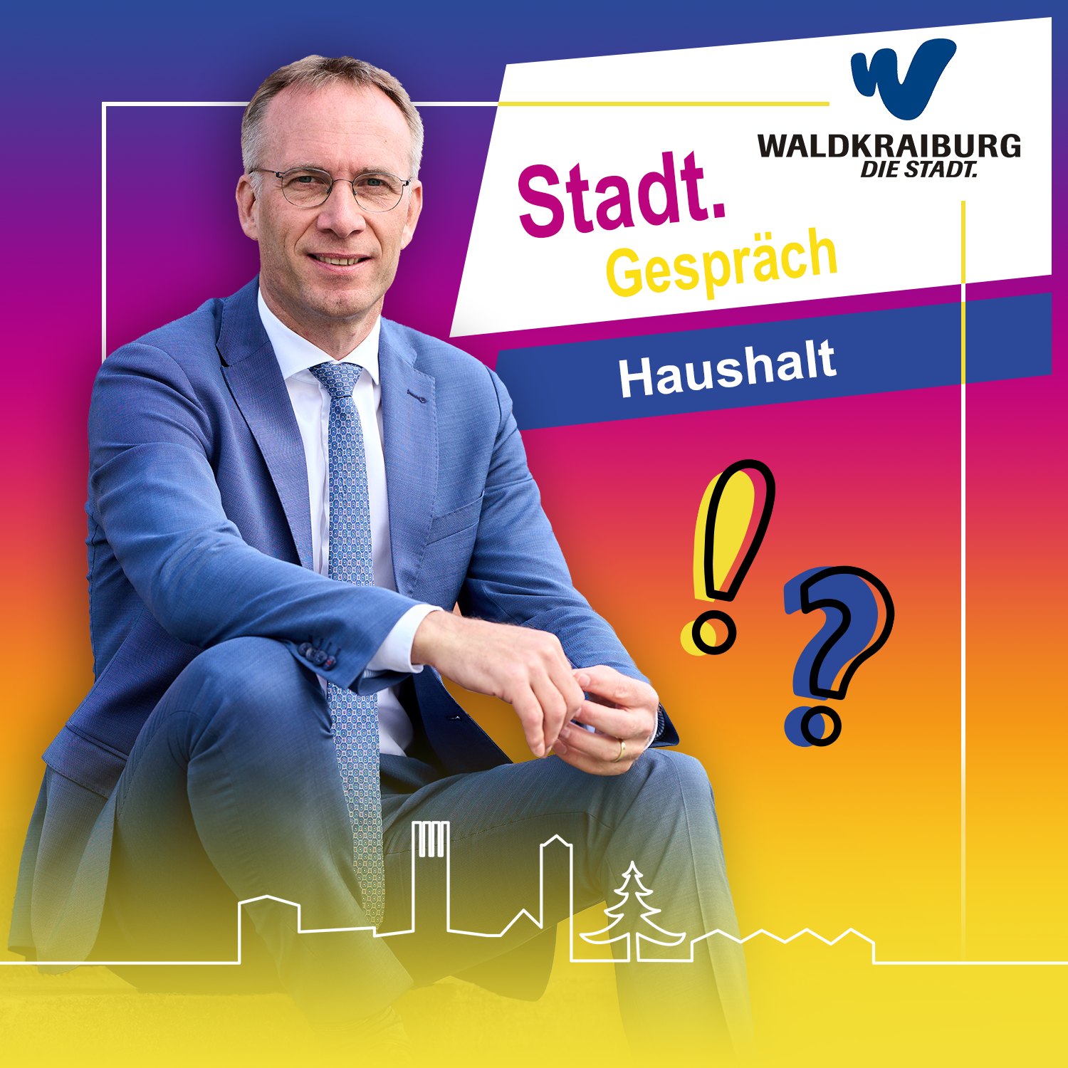 Grafik zum Stadt Gespräch mit Bürgermeister Robert Pötzsch