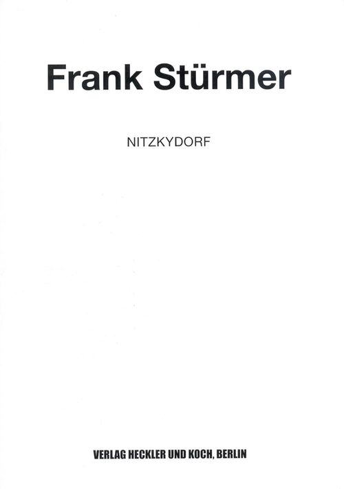 Katalog Cover Frank Stürmer