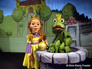 Prinzessin mit Froschk&ouml;nig- Puppentheaterfiguren
