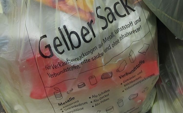 Gelber Sack: Zum Vergrößern auf Bild klicken