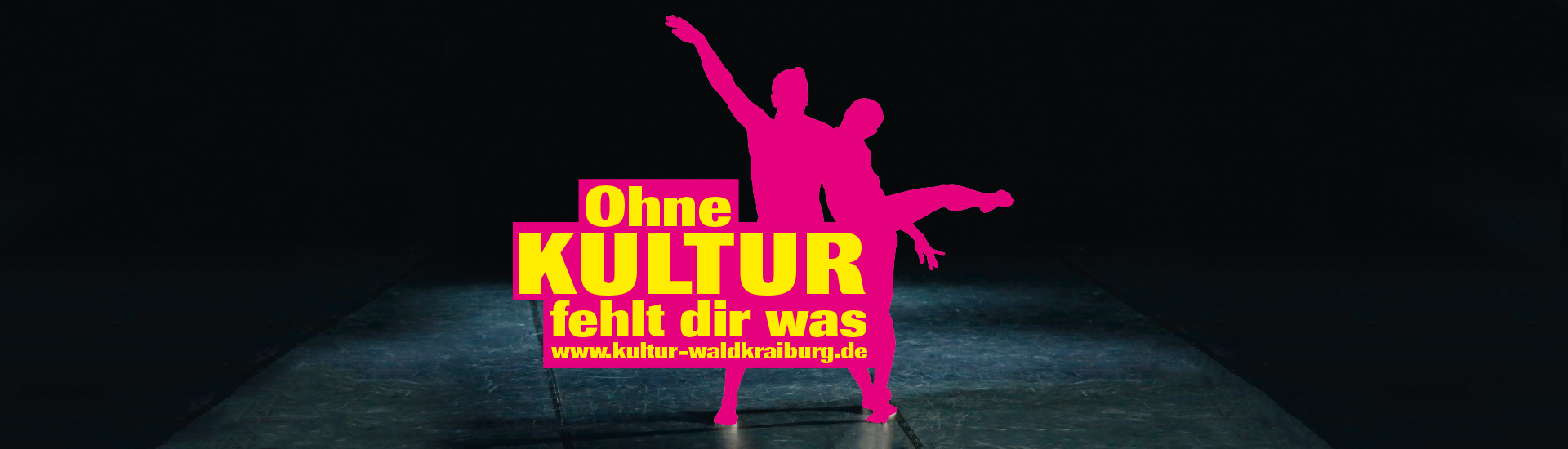 Logo Ohne Kultur fehlt dir was in pink 