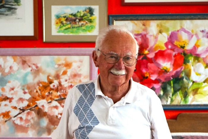 Horst Preibisch in seinem Atelier-foto