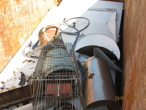 Container mit Innenansicht Metallschrott Container mit Innenansicht Metallschrott