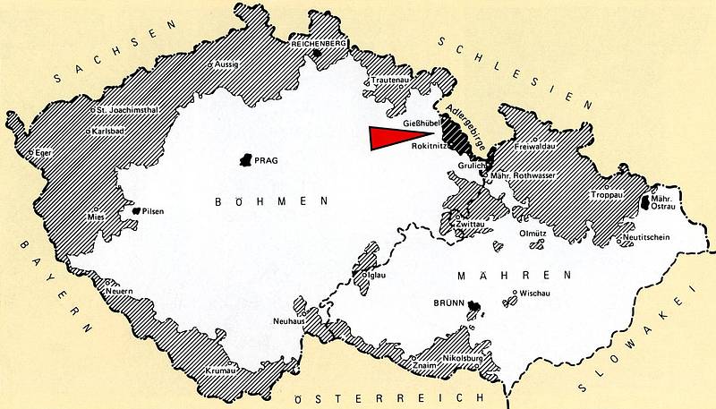 Karte Patenschaft Adlergebirge