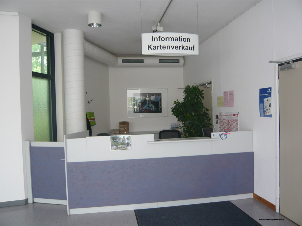 Tresen des Kartenvorverkaufs im Haus der Kultur