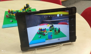 Legobau durch Tablet gefilmt