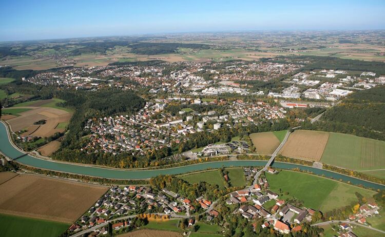 Luftbild von Waldkraiburg