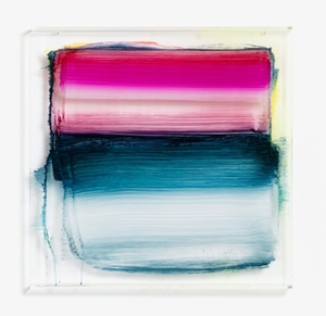 © Nicola Staeglich, violently happy, 2017 Öl und Acryl hinter Acrylglas 
