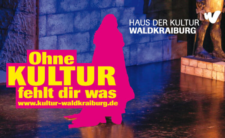 Logo Ohne Kultur fehlt dir was in pink