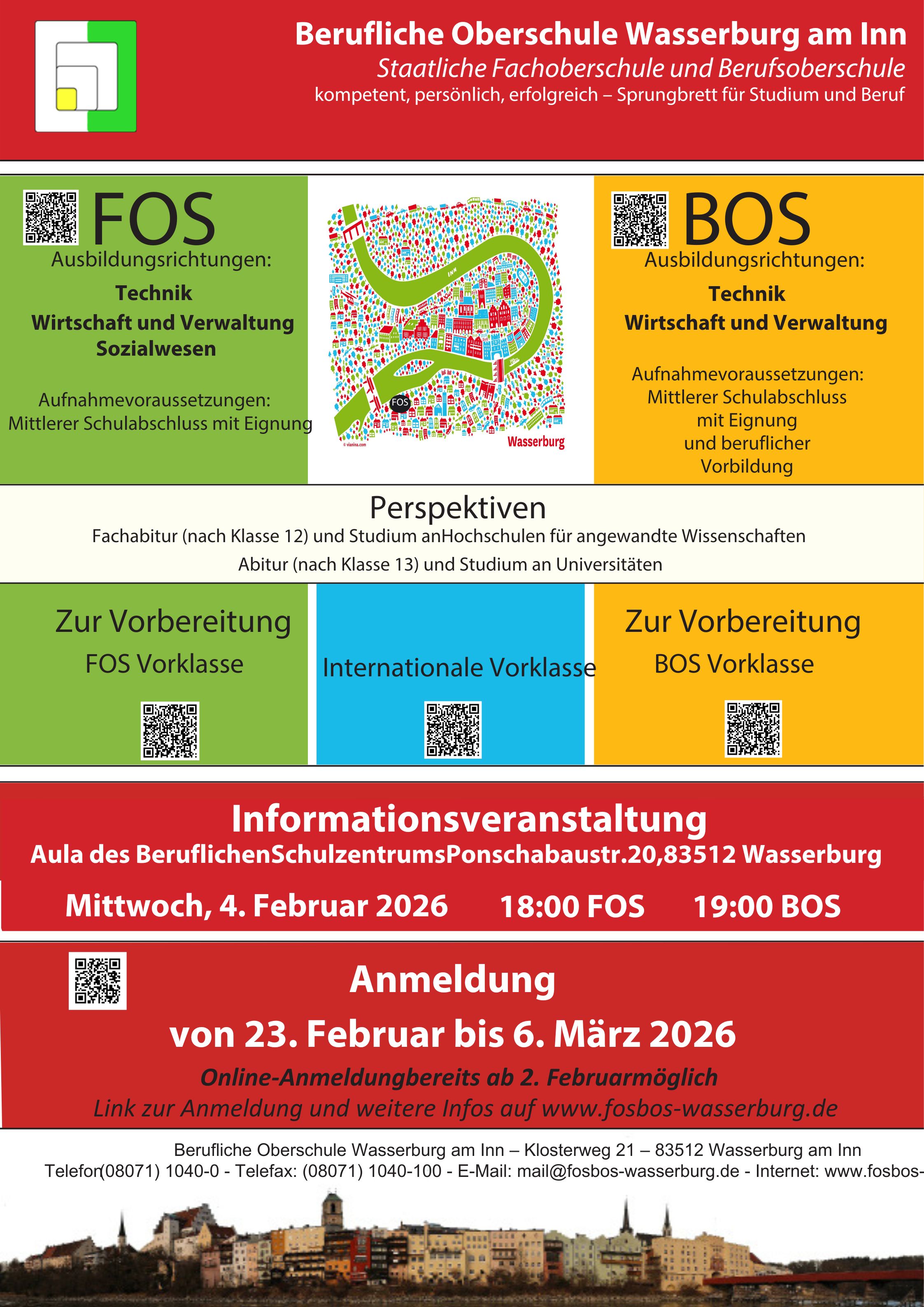 Plakat Anmeldung FOS BOS