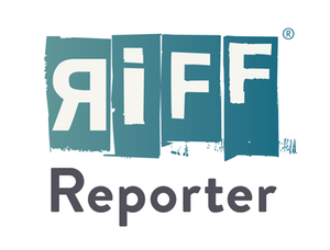 Logo von RiffReporter mit den Buchstaben des Wortes
