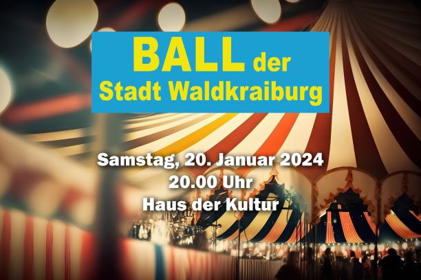 Zirkuszelt als Einladungskarte-Stadtball